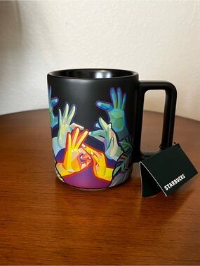 Starbucks Mug ASL American Sign Language Hands Ceramic Yiqiao Wang New Mug 12oz